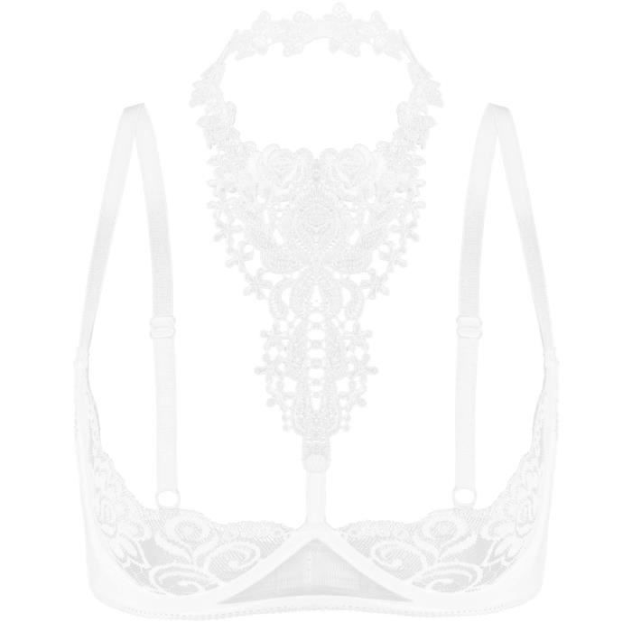Yonghs Soutien Gorge Sexy Ouvert Sein Lingerie Femme Coquine Hot