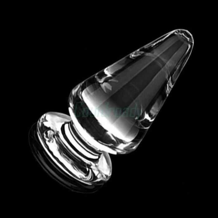 Sextoy Mm Plug Anal Cristal Clair Grande Boule Conique Anus