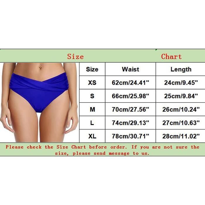 Bas De Maillot De Bain Menstruel Femme Bikini Mid Waisted Triangle