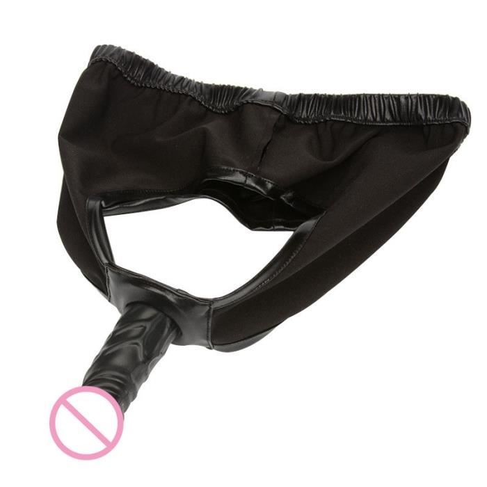 Culotte En Cuir Avec Godemichet Anal Plug De P Nis Faux Cuir Latex