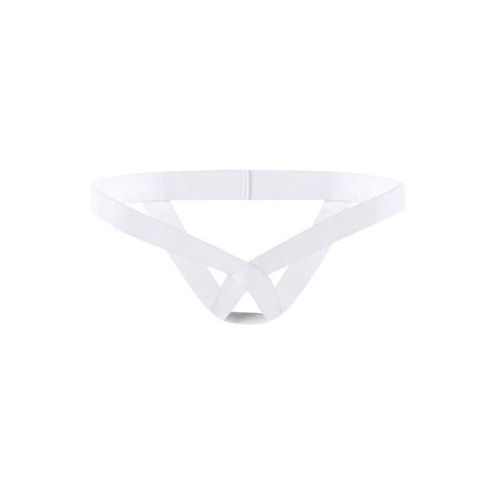 YOOJIA Homme Slip Taille Basse Jockstrap Ouvert String Ficelle Homme Sexy Lingerie Sous