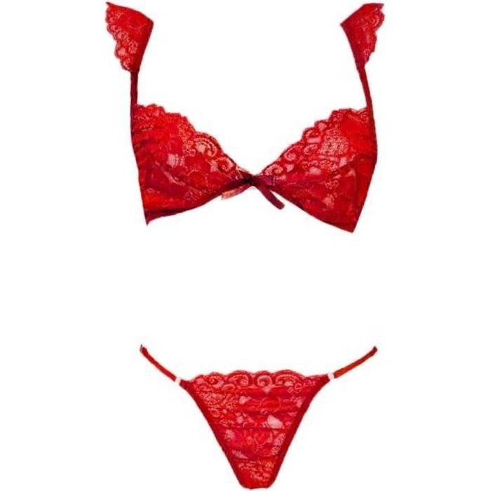 Sous vêtements sexy pour femmes en dentelle Bralette Bra Brief Set Lingerie avec des vêtements