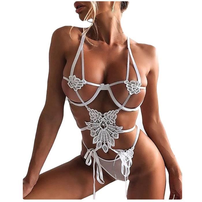 Be Lingerie Femme Mesdames Sangle Crochet Dentelle D Coupe Teddy