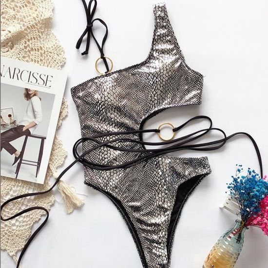 Maillot De Bain In X Maillot De Bain Dor Sexy Mat Riel Brillant Ensemble Bikini Mod Le