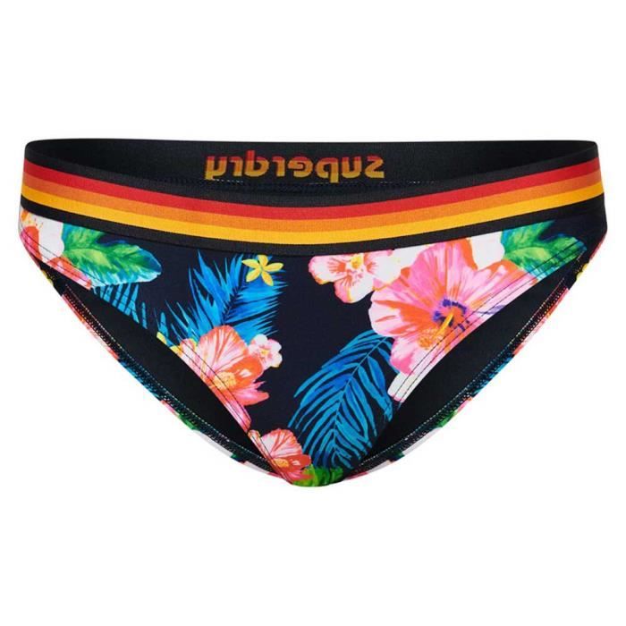 Slip De Bikini Vintage Boxer Hibiscus Pop Navy Noir Femme Hibiscus Pop Navy Cdiscount