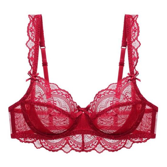 ENSEMBLE LINGERIE Femme Dentelle Transparente Ultra Fine Non Eponge