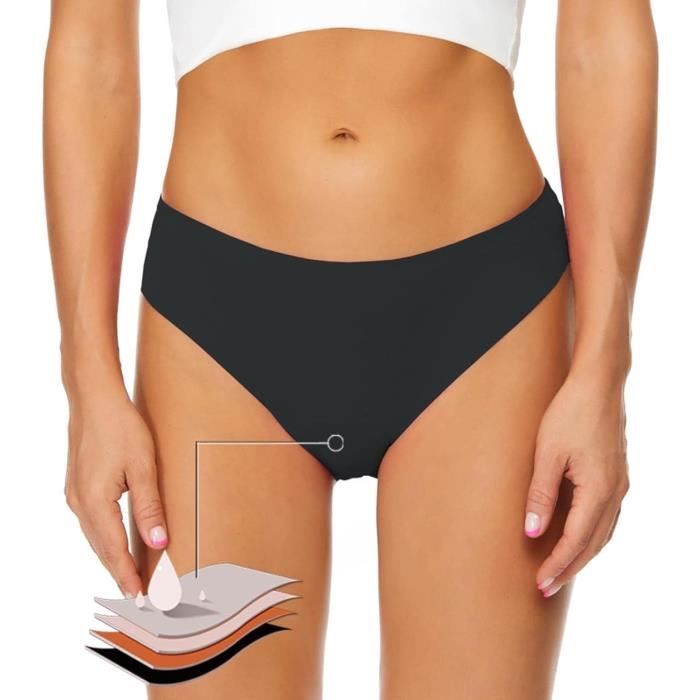 Bas De Maillot De Bain Menstruel Femme Bikini Mid Waisted Triangle Classique Bas De Maillot De