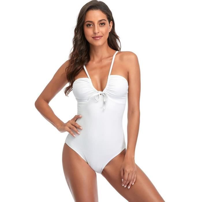 Maillot De Bain Femme Piece El Gant Push Up Maillot Amincissant Dos Nu Bikini Per Bain De