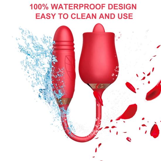 Rose Vibrateur Sex Toys Pour Femmes Gode Point G Avec Stimulateur De