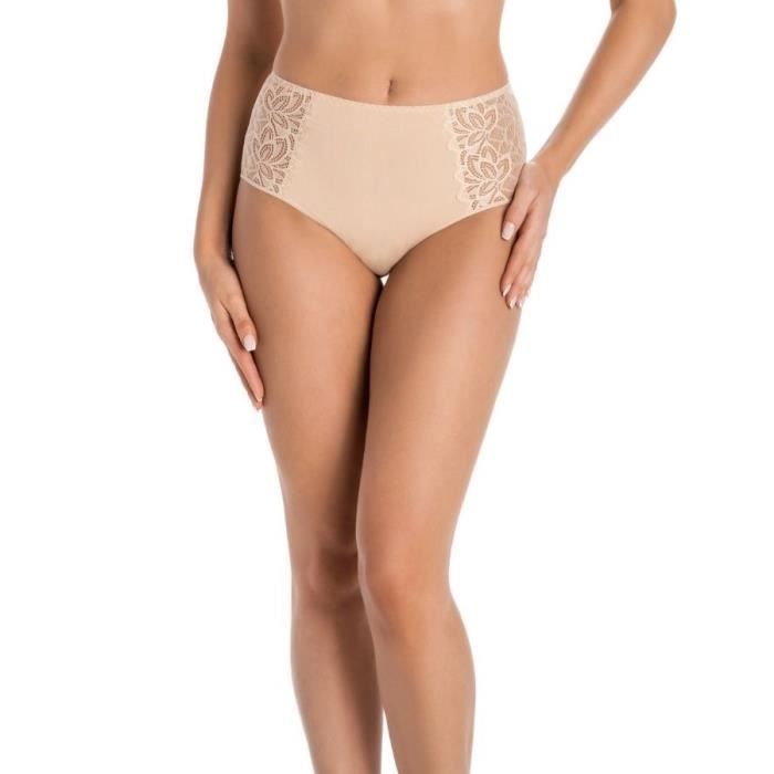 Culotte Taille Haute Nude Teyli Eco Exclusive Coton Doux Et