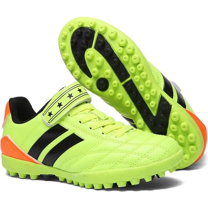 Chaussures De Football Basses AG Pour Enfants Avec Velcros Chaussures De Sport Crampons Courtes Pour Garçons Filles Adolescents
