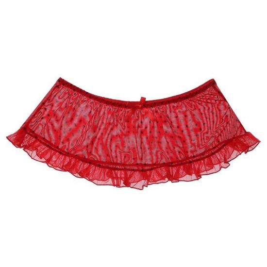 Yonghs Fr Homme Mini Jupe Sexy Transparete Sissy Lingerie Dentelle