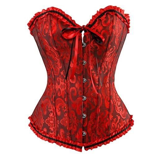 Lingerie Sexy Jacquard Lacets Taille Arri Re Formateur Corset Haut