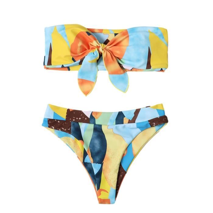 Maillot De Bain Femmes Mode Imprimer Sexy Bikini Push Up Pad Maillots