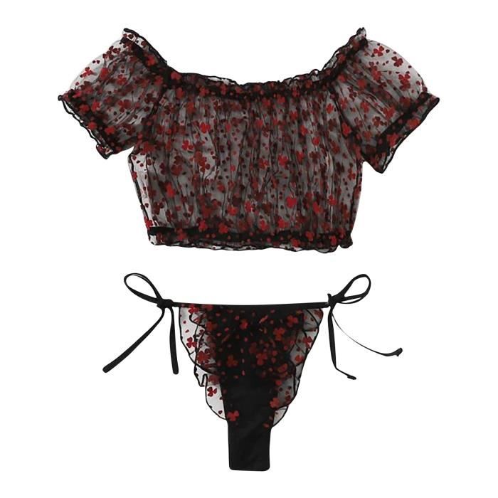 Body Sexy Femmes Lingerie Corset Dentelle Sans Fil Racy Mousseline