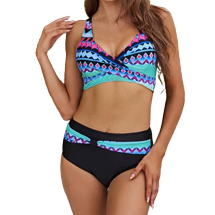 Maillot De Bain Bikini Femme Pi Cesensemble Col En V Paules D Nu Es Attrayant Maillot De Bain