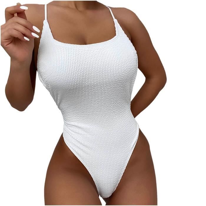 Maillot De Bain Femmes One Piece Lettre Bikini Push Up Pad Maillots De