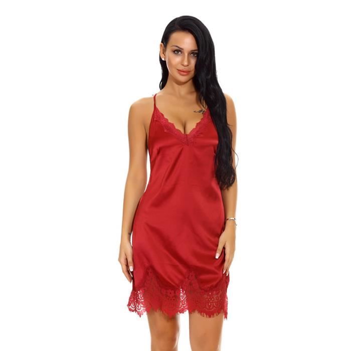 Femmes Chaudes Sexy Dentelle Sling Lingerie De Nuit Robe