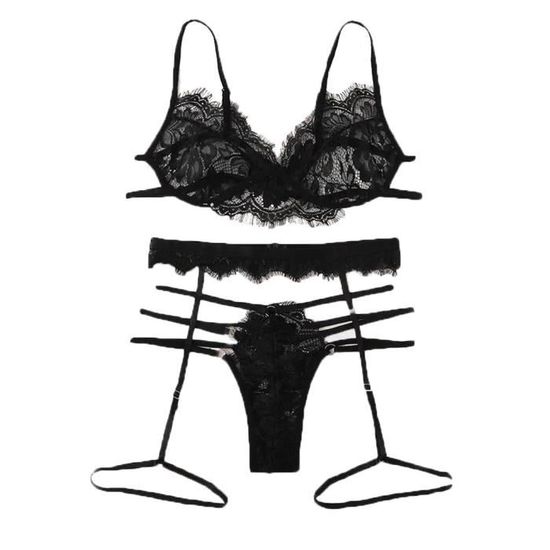 Femmes Sexy Dentelle Lingerie Ensemble Plus La Taille Soutien Gorge
