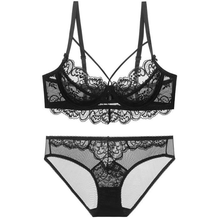 ENSEMBLE LINGERIE Femme Le nœud en dentelle ultrafin est a mode colore