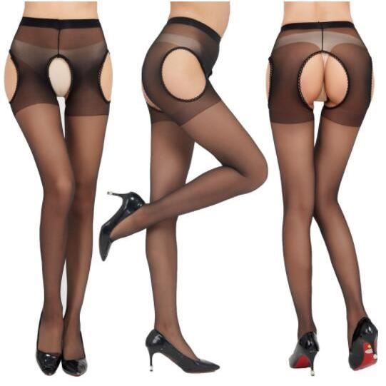 Bas Mis Bas Collants Entrejambe Ouvert Pour Femmes Lingerie Blanche