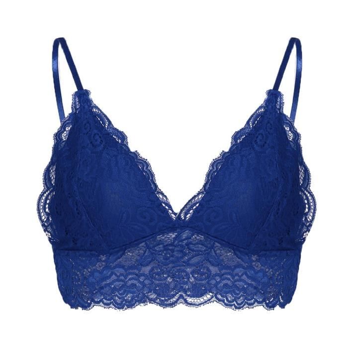 Femmes Grande Taille Gilet Crop Sans Fil Soutien Gorge Lingerie Sexy