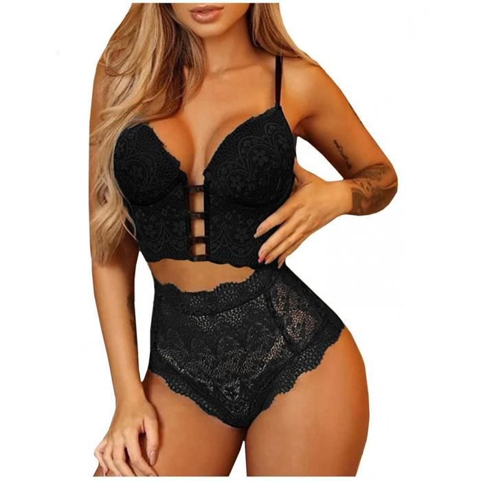 Minetom Femme Faux Cuir Corset Robe Corsage Gothique Steampunk Dentelle Lingerie Bustiers Club