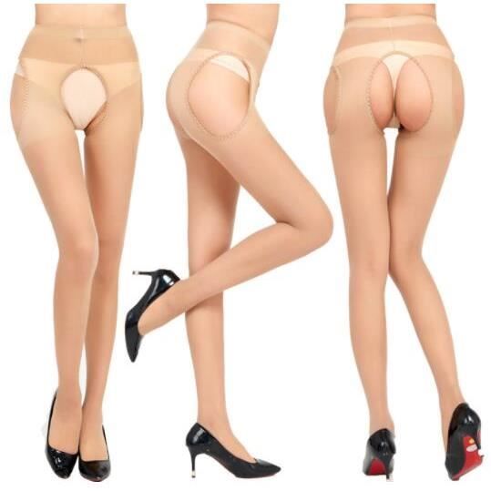 Bas Mis Bas Collants Entrejambe Ouvert Pour Femmes Lingerie Blanche
