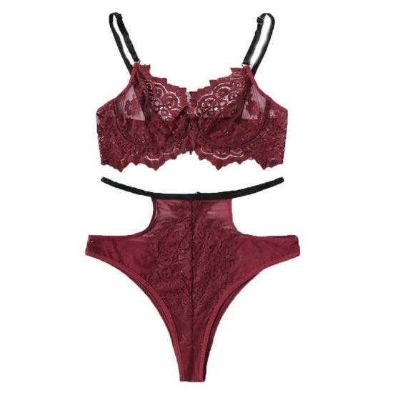 Pc Femmes Sisly Dentelle Sexy V Profond Lingerie Bretelles Soutien