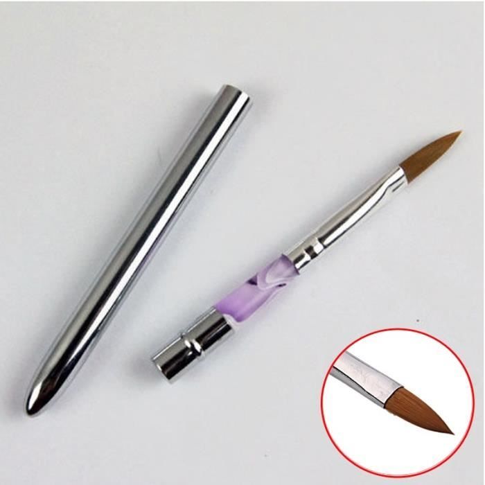 Brosse de peinture acrylique détachable Acrylique Pro Nail Art Builder Pen taille 8 Brosse de peinture acrylique détachable