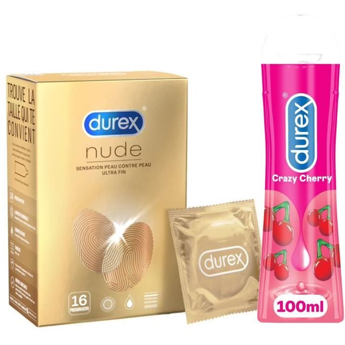 Durex Pr Servatifs Nude Gel Crazy Cherry Ml Cdiscount Au