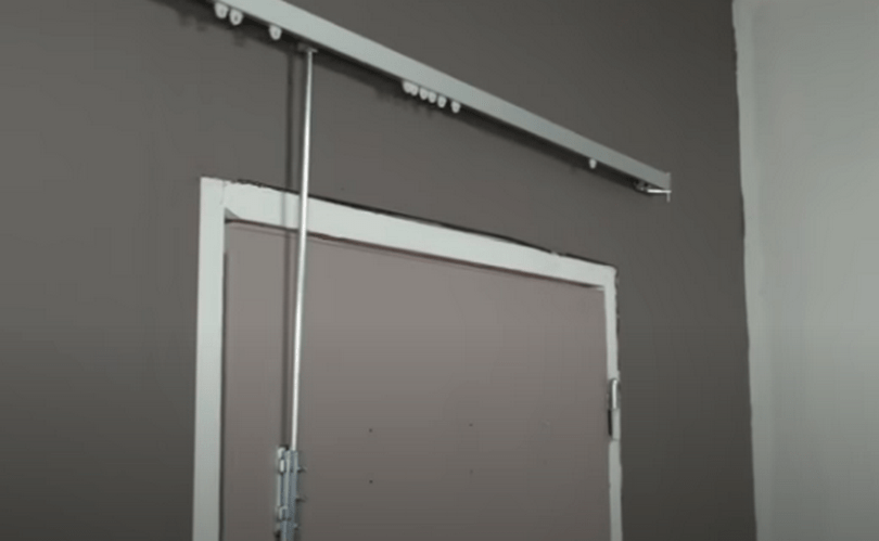 Kit Tringle Pivorail Aluminium Pour Porte D’entrée – Recoupable, Système Pivotant, Profil 17x21 Mm