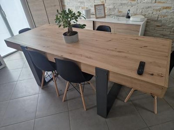 Table à manger design rectangulaire style industriel Jack - GdeGdesign