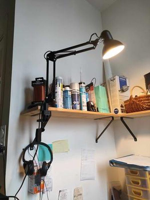 Lampe De Bureau Hobby Brilliant – Noir Métal – Douille E27 40W