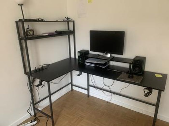 Bureau Gamer D'angle 130 X 130 Cm Avec LED - Bureau En L Avec Surface Carbone, Idéal Pour Jouer, étudier Et Télétravailler - 8