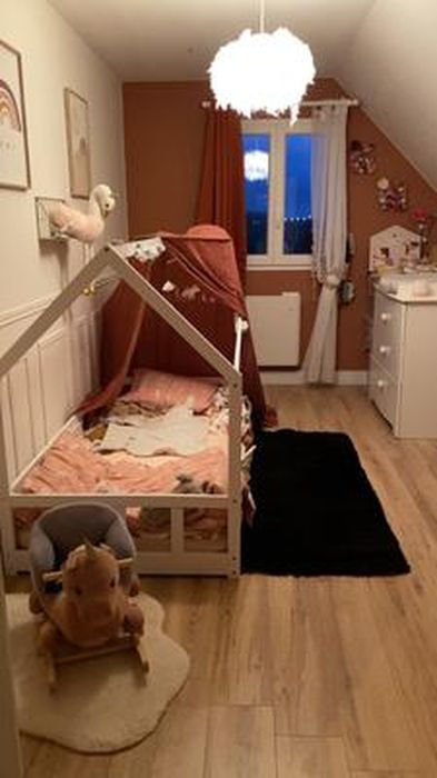 Lit Cabane Avec Barrières TINY 90x190 Pin Massif Sommier Inclus