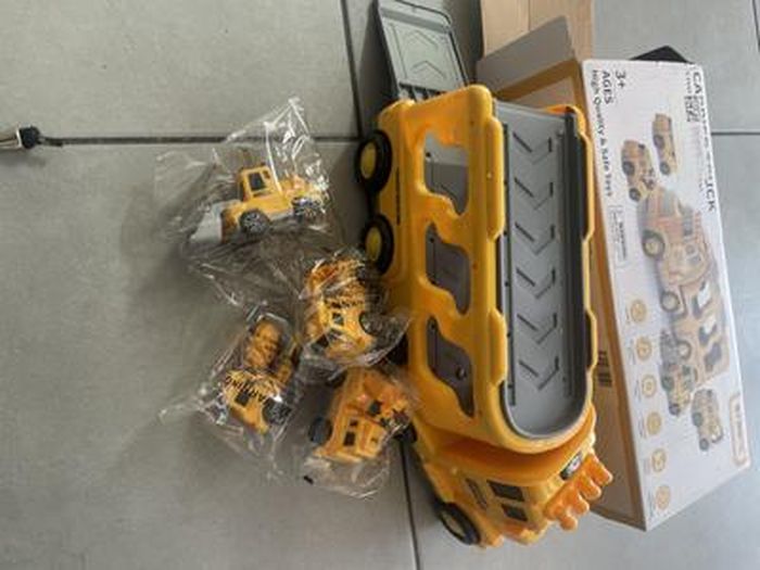 CAMION Enfant - Camion Transporteur de Voitures pour Enfant - Jaune - 3