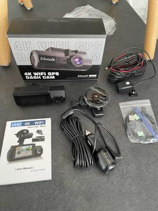Dashcam Voiture 3 Canaux 4K+1080P+1080P - Caméra Avant, Intérieure Et Arrière - WiFi, GPS, Vision Nocturne - Carte SD 64G Incluse - 3