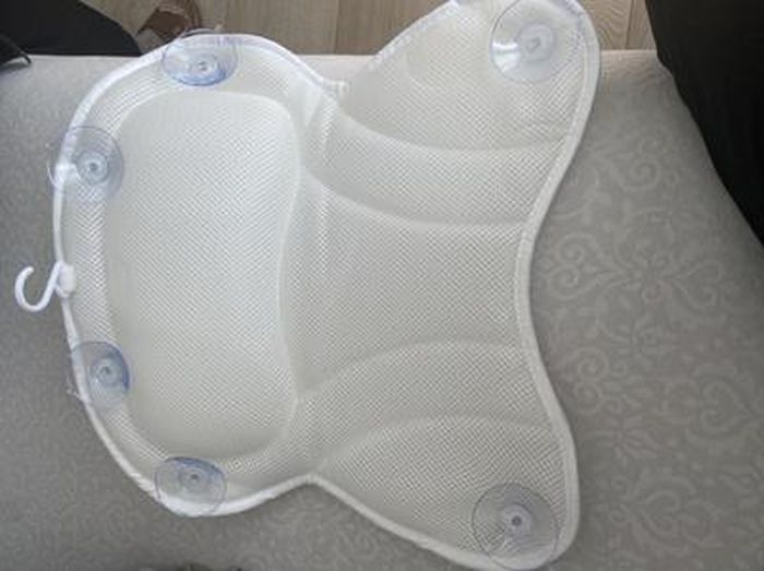 Oreiller De Bain 4D Amzeeniu Avec 6 Ventouses - Coussin Nuque Antidérapant Pour Baignoire, Spa Et Détente