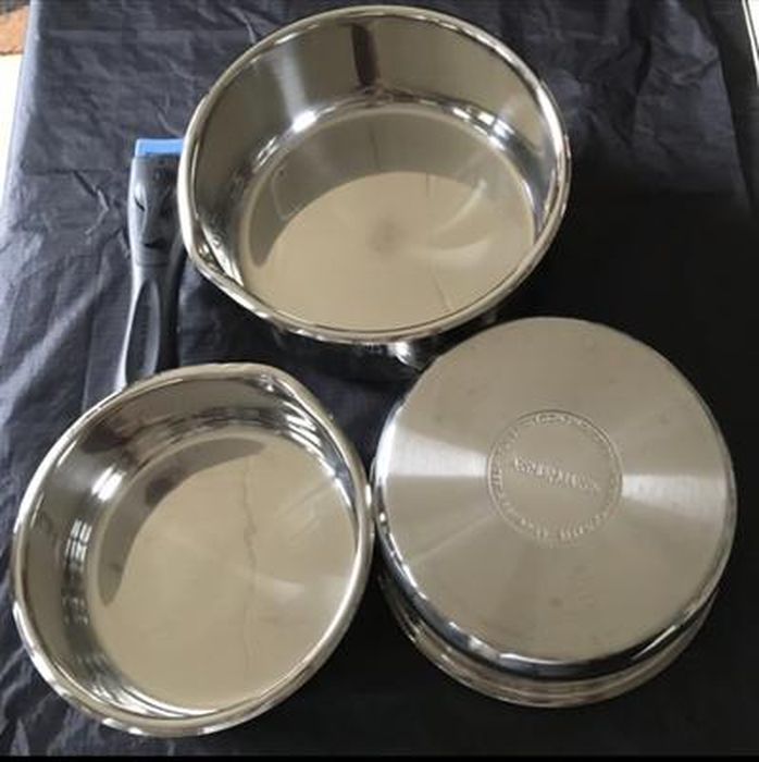 Set De 3 Cacerolas Arthur Martin - Tamaños 16, 18 Y 20 Cm + 1 Asa Extra Gris - Ideal Para Cocina Diaria