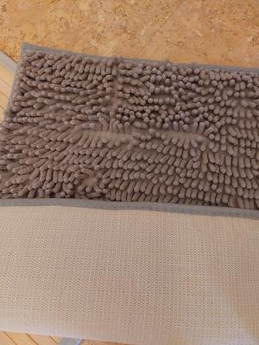 Tapis De Bain Shaggy ELEOPTION - 45x70cm Microfibre | Super Absorbant, Antidérapant, Lavable Machine