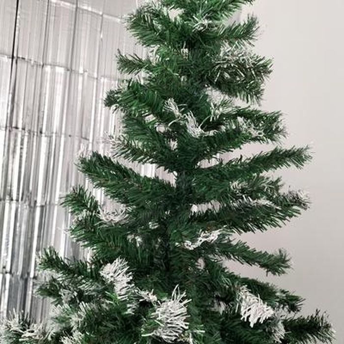 210cm Sapin de Noël Artificiel, avec Support en métal Pin Arbre de Noel 868  Branches pour la Fête de Noël, matière PVC Artificielle Décoration fêtes