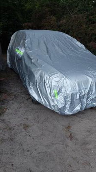 Housse Protection Auto 480x180x150cm Bache Voiture Extérieur Etanche/Anti-UV/Poussière/Anti-rayures  6 Bandes fluorescentes-Blanc - Cdiscount Auto