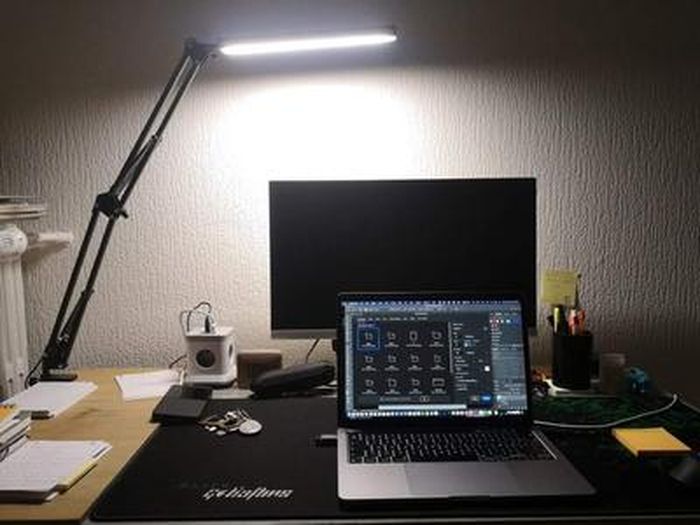 ZZL Lampe Bureau Lampadaire LED Lampadaire De Bureau avec 10 Niveaux De  Luminosité Dimmable Société des Yeux 45min Minuterie Automatique Étude De
