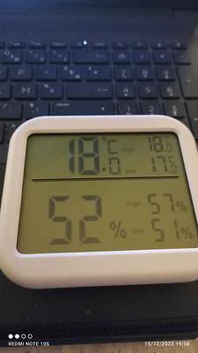 Mini Thermomètre Interieur Numrique, Hygromètre Portable Professionnel  Grand Cran Avec Horloge, Thermomtre Blanc Prcis, Hygromtrepour La Maison,  Cham