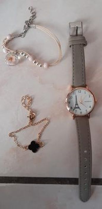 Ensemble Montre Et Bijoux Tour Eiffel Pour Femme, Mouvement Quartz, Style Luxe, Neuf Avec étiquettes