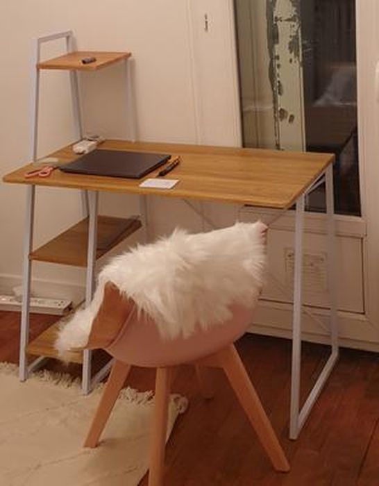 Meuble Cosy Mesa de Ordenador Plegable para Ahorrar Espacio, con