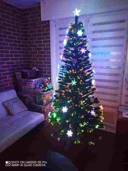 Lumière effet XMAS Sapin de Noël Décoration de Noël Acrylo Tree LED bleu  Esto 990456