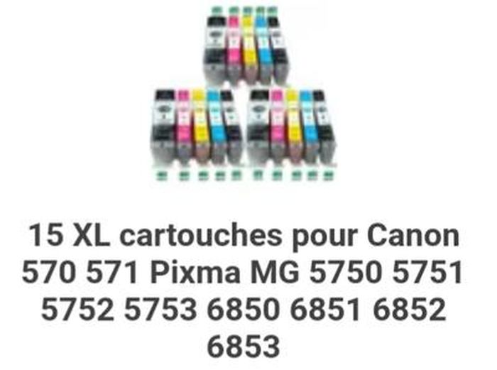 UPRINT PACK 2 CARTOUCHES REMANUFACTUREES CANON PG575XL/CL576XLXL N/CL  (Compatible)
