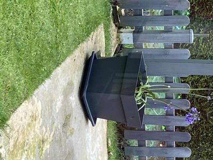 Pot De Fleur EDA Toscane Ø40cm Gris Anthracite - 23L, Résistant Gel Et UV, Fabriqué En France